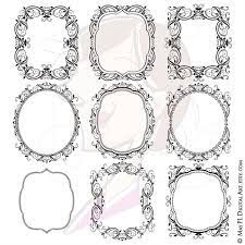 Floral Frame Png Wreath Monogram Clipart Vintage Style Great Etsy Clip Art Vintage Floral Frame Png Digital Frame
