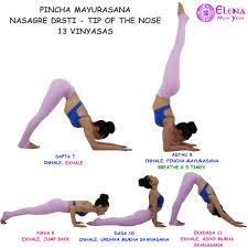 Feathered peacock pose (forearm stand) prasarita padottanasana: Pincha Mayurasana Elena Miss Yoga