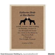 Giant Schnauzers Wedding Invitation Dog Lovers Wedding Wedding Invitations Dog Wedding