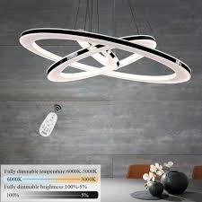 Hängeleuchte aus chrom mit schirm aus muranoglas. Zmh Led Pendelleuchte 55w Led 3 Ring Dimmbar Kaufland De