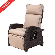 Amazon Com Lch Indoor Outdoor Wicker Recliner Adjustable Relaxing Patio Sofa Rust Resistant Aluminum Fram Outdoor Wicker Furniture Recliner Outdoor Chairs