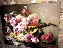 La fel considerau si chinezii si budistii, folosind trandafirii pentru ridicarea. Tablou Cu Flori De Trandafiri Si Cobza Tablou Floral Pictura Cu Flori 60x45cm Ulei Realism Okazii Ro