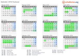Respati • kamis, melambangkan manengen (bergerak ke kanan) 6. Kalender 1974 Toulouse