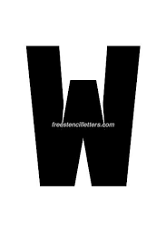 Americana decor the french bakery stencil. Print 7 Inch W Letter Stencil Free Stencil Letters