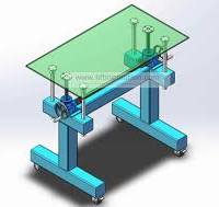Screw jack lift table for crank desks, dining table ...