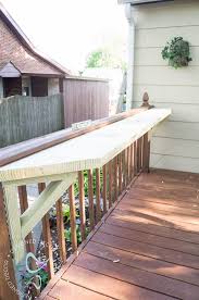No visible fasteners from on the deck (you'll be able to see the holes in the top rail when you're out on your lawn). Build A Diy Flip Up Deck Bar Designed Decor