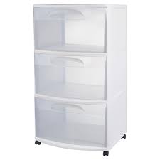 Sterilite 01408501 heavy duty 2 shelf cabinet, light platinumsterilite 01408501 durable 2 shelf cabinet, light platinum features:; Sterilite Three Drawer Wide Cart With Clear Drawers Target