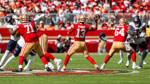Purdy Zips an 18-Yard Strike to Evans