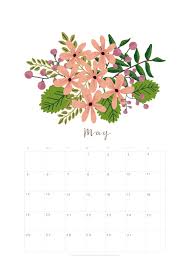 Printable May 2019 Calendar Monthly Planner 2 Designs Flowers Modern Calendar Monthly Planner Flower Calendar Floral Planner