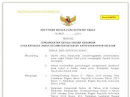 04 tahun 2020 tanggal : Contoh Format Sk Kaur Kepala Urusan Keuangan Terbaru Format Administrasi Desa