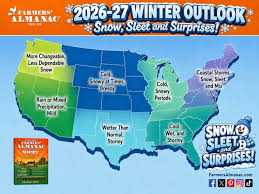 Farmers’ Almanac 2026 / 2027 Winter Weather Forecast