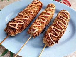 How to make corn dogs, cheese corn dogs recipe, korean hot dogs recipe, korean street food recipe, mozzarella cheese corn. Korean Mozzarella Corn Dog Recipe The Odehlicious