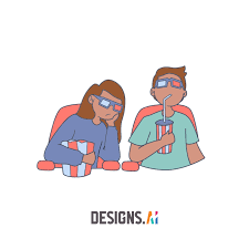 Download Couple Watching 3d Movie Vector Graphic Illustration Graphic Illustration Illustration Graphic