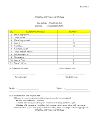Menguruskan pelantikan jawatankuasa penyiasat dgn menggunakan contoh format kew. Borang Kew Pa 7