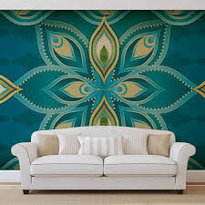 Nos décors muraux allient qualité d'image et pose facile pour un résultat optez pour un décor mural imprimé sur un support d'impression haut de gamme qui permet une pose. Abstract Art Mandala Poster Mural Papier Peint Acheter Le Sur Europosters Fr
