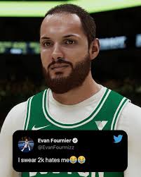 Evan Fournier isn't feeling his 2K player 😅 (via @evanfournier10)
