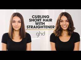 How To Curl Hair With Straighteners Ghd Techniques Youtube Curl Hair With Straightener How To Curl Short Hair Hair Videos