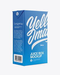 Milk Box Mockup Half Side View In Box Mockups On Yellow Images Object Mockups