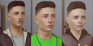 Chunkysims Hightop Curls Fade Sims Hair Sims 3 Male Hair Sims