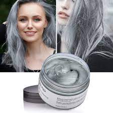 At number 7 we have hair colour permanent hair cream dye light ash grey by berina and we especially picked out this one for its long lasting formula that gives an edge up to 6 weeks. Buy Hair Color Wax Wash Out Hair Color Instant Silver Grey Hair Wax Temporary Hairstyle Cream 4 23 Oz Silvery Grey Hair Pomades Natural Silver Ash Matte Hair Gel For Men And Women