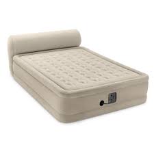 Intex Queen 18 Durabeam Ultra Plush Headboard Airbed Mattress With Internal Pump Walmart Com Walmart Com