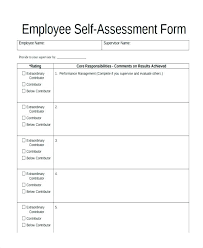 Employee Self Assessment Form Sample Example Occupational Health Job ...