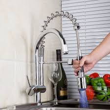 pull out kitchen faucet chrome polished