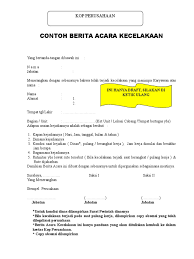 7th februari 2021 5 min read. Contoh Berita Acara Kejadian Kecelakaan Kumpulan Soal Pelajaran 8