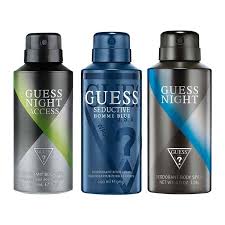 Guess Night Access Seductive Homme Blue Night Pack Of 3 Deodorants Deobazaar Com Perfumes Deodorants Online Guess Seductive Deodorant Body Spray