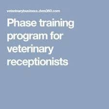 Phase Training Program For Veterinary Receptionists Veterinary Receptionist Vet Clinics Veterinary Clinic