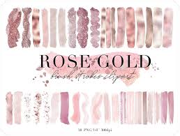 Please wait while your url is generating. Rose Gold Brush Strokes Clipart By Ihelpurart Thehungryjpeg Com
