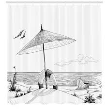 Beach Shower Curtain Doodle Style Sketch Pattern Monochrome Illustration Ocean And Boat Pencil Drawing Fabric Bathroom Set With Hooks Black White By Ambesonne Walmart Com Walmart Com Start date jan 29, 2010. beach shower curtain doodle style sketch pattern monochrome illustration ocean and boat pencil drawing fabric bathroom set with hooks black white