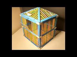 1 How To Make Popsicle Stick House For Bird Kus Evi Ahsap Cubuklarla Nasil Yapilir Diy Youtube Kus Evi Cubuk Ev Icin