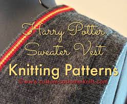 This scarf is great for beginner knitters looking for a new challenge beyond garter stitch. Harry Potter Sweater Vest Custom Costume Knits