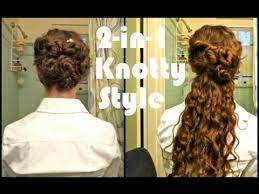We have selected for you more than 10 fashionable haircuts for curly short, medium, and long hair. Curly Hairstyle Formal Prom 2 In 1 Knotted Style Youtube