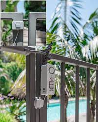 A techko pool entry security alarm model s187d with 2 magnetic sensors and 2 bypass buttone. Safe Pool Alarm S187d Techko Group