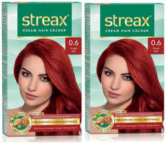 Streax Cream Hair Color 0 6 Flame Red Pack Of 2
