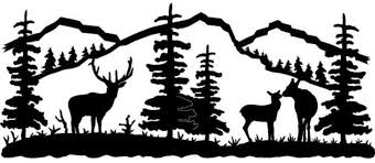 Wildlife 20clipart Silhouette Clip Art Deer Silhouette Metal Tree