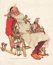 Four ages of love series norman rockwell cross stitch pattern free shipping. Crafts Christmas Diy Counted Cross Stitch Pattern Santa Elves Norman Rockwell Needlecrafts Yarn Crafts Embroidery Cross Stitch