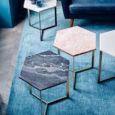 West Elm Hex Side Table Antique Brass Furniture Living Room Furniture Home Decor