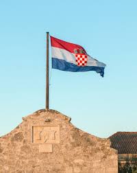 A zászló horvátország a poliészter. Horvat Zaszlo Nin Wagrati