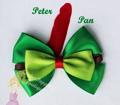 Peter Pan Inspire Arc De Cheveux Mesure Environ 4 5 Dans Lensemble Poignee De Cheveux Ruban Borde Clip Egal Noeuds Disney Ruban Pour Cheveux Cheveux Disney