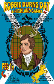 Robbie burns is celebrated every year by the cutting of the haggis & the recitation of one of his poems. Robbie Burns Day Highland Games Jackalope Brewing Company