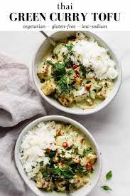 Thai Green Curry Tofu Recipe Vegetarian Recipes Healthy Tofu Green Curry Recipes