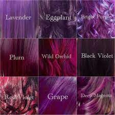 Purple Colors Names Violet Hair Colors Hair Color Plum Hair Color Purple