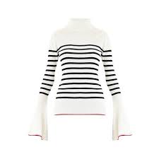 Black And White Striped Turtleneck Sweater Each X Other Cream Striped Turtleneck Sweater 370 Liked On Polyvore Featuring Tops Sweaters Whi Cream Turtleneck Sweater White Turtleneck Cotton Sweater
