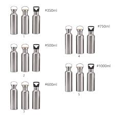 Lily Brown Stainless Steel Water Bottle, Silver, Single Walled,  Non-Insulated with Leak-Proof Travel Lid and for Sports Travel, Leak-Proof  Water Bottle : Amazon.co.uk: Sports & Outdoors