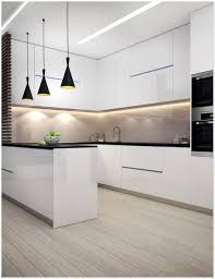 Very Beautiful White Kitchen Design Cabinets And Black Top Tables On The Main And Islan Modern Kitchen Design Dream Kitchens Design Scandinavian Kitchen Design