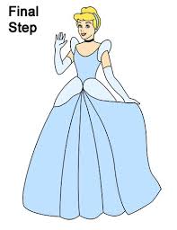 How To Draw Cinderella Full Body Cinderella Drawing Disney Canvas Art Disney Canvas