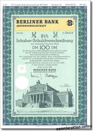 Apply for a bank account online with santander bank. Berliner Bank Aktiengesellschaft B Inhaber Sv 8 25 Abb Neues Schauspielhaus B